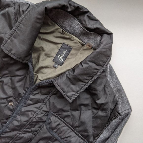 HOWE Quilted Sweater Jacket, Grey/Black S - Picture 2 of 5